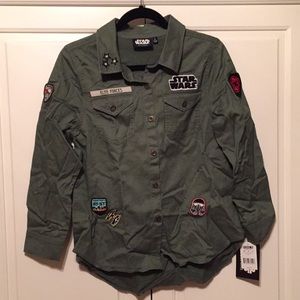 Star Wars Rogue One Button Up Army Shirt